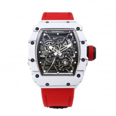 RM 035-01 Rafael Nadal White NTPT on Red Nylon Strap