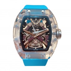 RM 047 Tourbillon Samurai Sapphire on Blue Rubber Strap