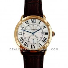 Ronde Louis de Cartier 41mm White Dial in Pink Gold