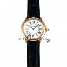 Ronde Must De Cartier 29mm White Dial in Rose Gold