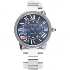 Ronde Solo de Cartier 42mm Automatic Blue Dial in Steel Ref.  WSRN0023