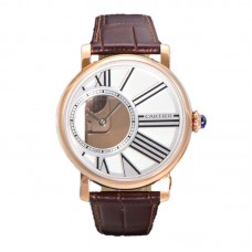 Rotonde De Cartier White Dial in Rose Gold