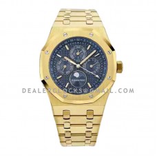 Royal Oak Perpetual Calendar Yellow Gold 26574BA Blue Dial