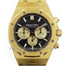 Royal Oak Self-Winding Chronograph Black/Gold Dial in Yellow Gold