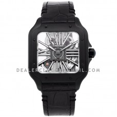 Santos De Cartier Watch Skeleton Dial in PVD