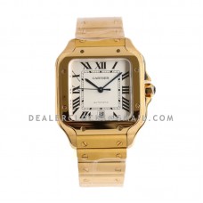 Santos de Cartier 40mm White Dial in Yellow Gold