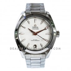 Seamaster Aqua Terra 150M Master Co-Axial Chronometer White Wave Dial with Rose Gold Hands in Steel