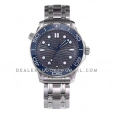 Seamaster Diver 300M Omega Co-Axial Master Chronometer 42mm Grey Dial with Blue Bezel
