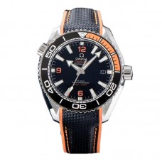 Seamaster Planet Ocean 600M 43.5mm Black Dial in Steel on Leather Strap