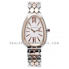 Serpenti Seduttori Watch White Dial in Steel/Rose Gold
