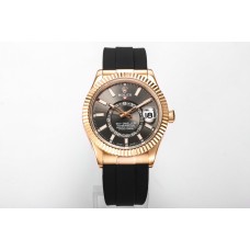 Sky-Dweller 336235 Slate Dial in Everose Gold on Rubber Strap