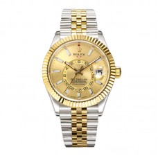 Sky-Dweller 326933 Champagne Dial in Steel/Yellow Gold