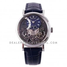 Tradition 7097BB Blue Dial in White Gold