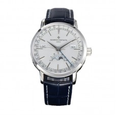 Traditionelle Complete Calendar White Dial in White Gold