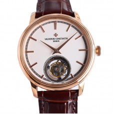 Traditionelle Tourbillon White Dial in Rose Gold