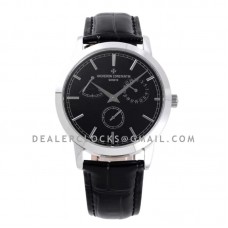 Traditionnelle Manual-Winding Black Dial in Steel