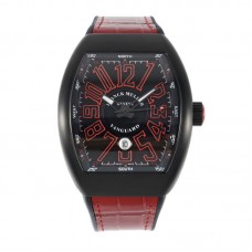 Vanguard Black Dial with Red Markers in PVD V 45