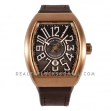 Vanguard V45 Brown Dial in Rose Gold