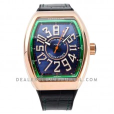 Vanguard V45 Blue Dial in Rose Gold