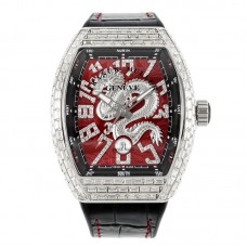 Vanguard Yachting Dragon V45YT Red Dial with Baguette Diamond Bezel