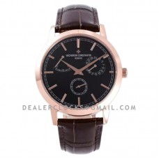 Traditionnelle Manual-Winding Black Dial in RG