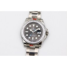 Yacht-Master 116622 Rolesium Grey Dial with White Diamond Bezel