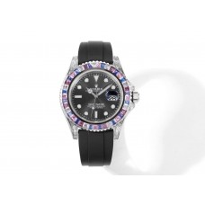 Yacht Master 40 Grey Dial with Rainbow Diamond Bezel