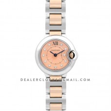 Ballon Bleu de Cartier 28mm Rose Gold Dial in Steel and Gold