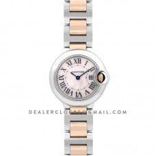 Ballon Bleu de Cartier 28mm Mother of Pearl Dial in Steel and Gold