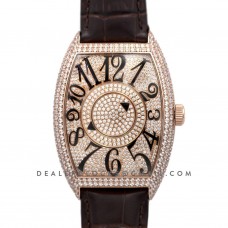 Double Mystery Curvex in Diamond Dial on Rose Gold