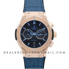 Classic Fusion Chronograph Blue Dial with Blue Marker in Rose Gold