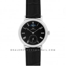 Vintage Portofino Hand Wound IW544801 Black Dial in Steel