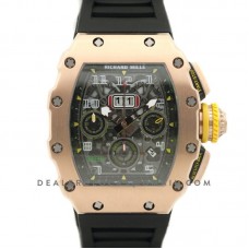 RM 011-03 Automatic Flyback Chronograph in Rose Gold
