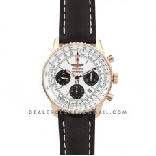 Navitimer 01 Chronograph Silver Dial in Rose Gold