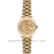 Ladies Datejust 279178 Champagne Dial with Roman Markers in Gold
