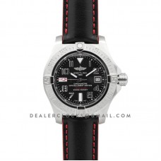 Avenger II Seawolf Black Dial in Steel on Leather Strap