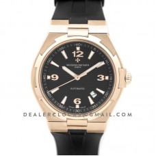 Overseas Automatic Black Dial in Rose Gold