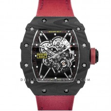 RM 035-01 Rafael Nadal Carbon on Red Nylon Strap
