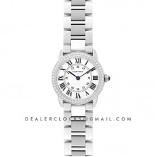 Ronde Louis Cartier Watch 29mm White Dial in Steel on Bracelet