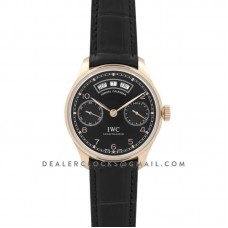 Portugieser Annual Calendar IW5035 Black Dial in Rose Gold