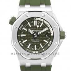 Royal Oak Offshore Diver Steel Khaki Dial 15710ST