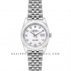 Datejust 36 116234 White MOP Dial with Diamond Markers