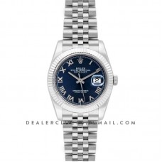 Datejust 36 116234 Blue Dial with Roman Numeral Markers
