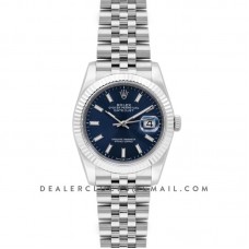 Datejust 36 116234 Blue Dial with Stick Markers