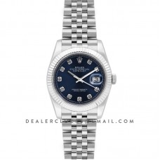 Datejust 36 116234 Blue Dial with Diamond Markers