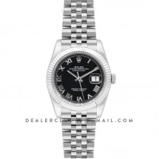 Datejust 36 116234 Black Dial with Roman Numeral Markers