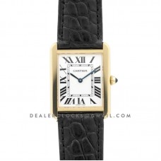 Tank Solo Watch in Yellow Gold on Alligator Strap