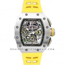 RM 011-03 Automatic Flyback Chronograph in Titanium on Yellow Rubber