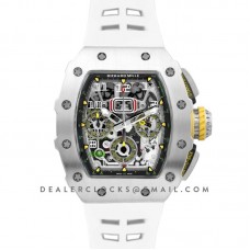 RM 011-03 Automatic Flyback Chronograph in Titanium on White Rubber
