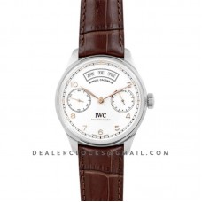 Portugieser Annual Calendar IW5035 White Dial in Steel